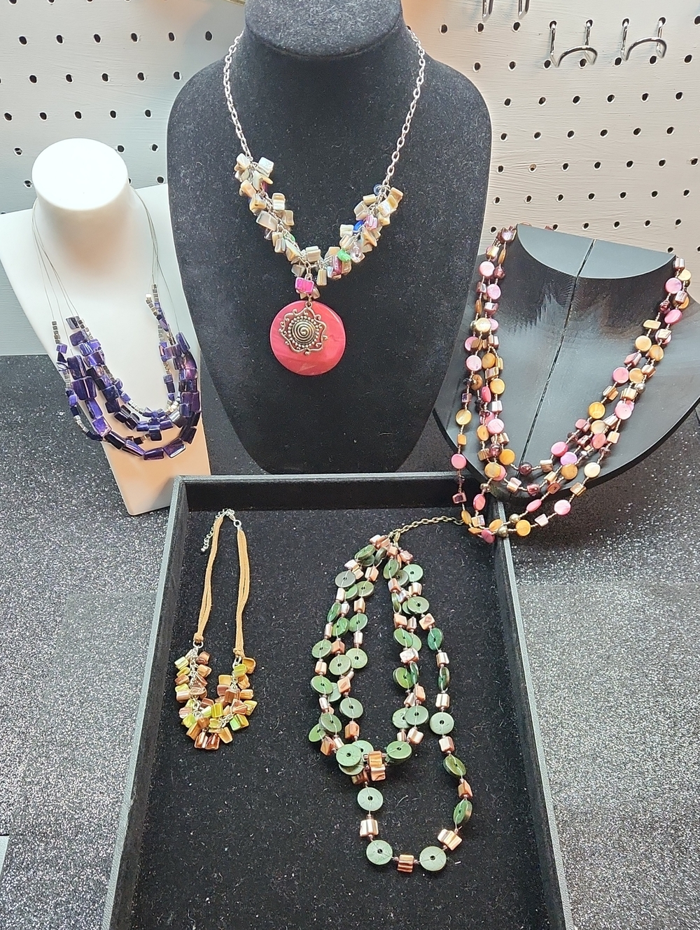 Multi-Strand Shell Necklace Bundle